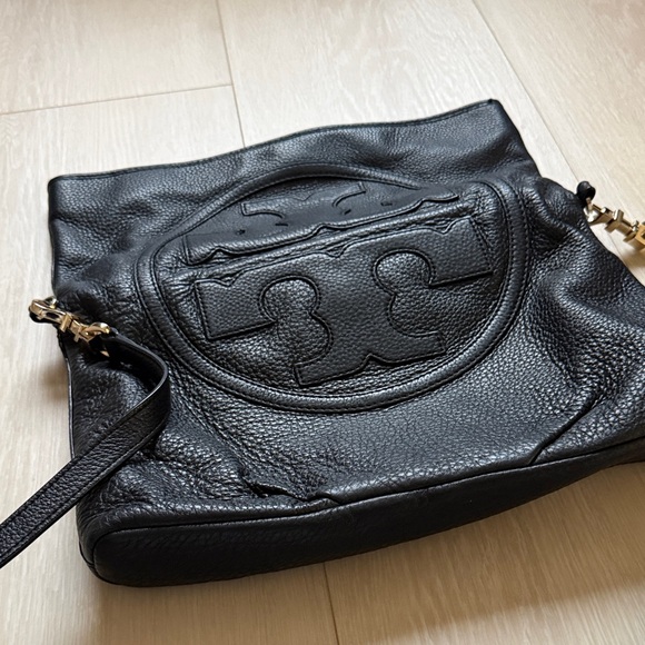 Tory Burch Flap Black Crossbody Bag with Gold Hardware - Picture 15 of 16